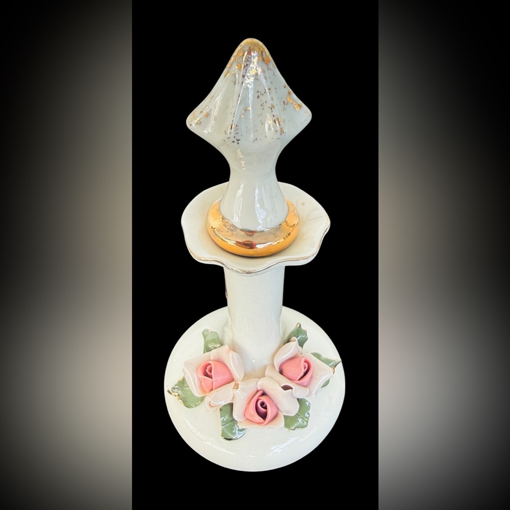 Vintage 1950’s Perfume Bottle with Stopper “Heirlooms of Tomorrow” 5.5” H - Picture 2 of 9